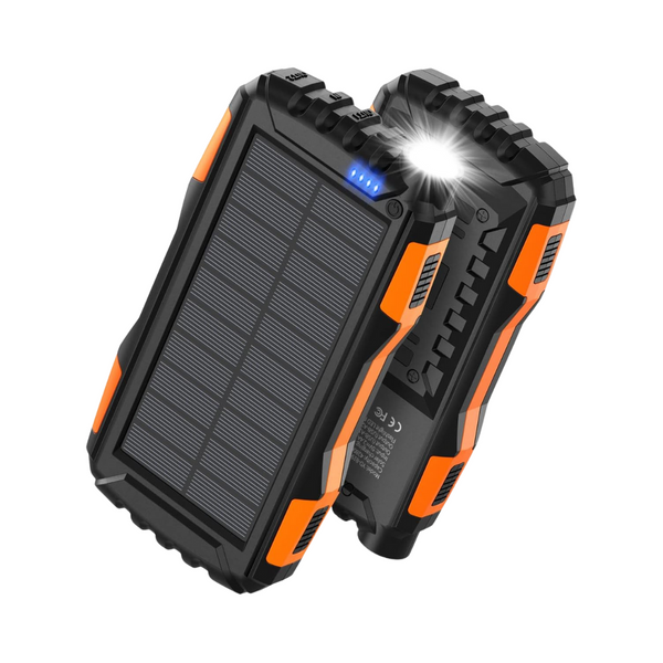 42800mAh Solar Powered Portable Power Bank (Light Orange)