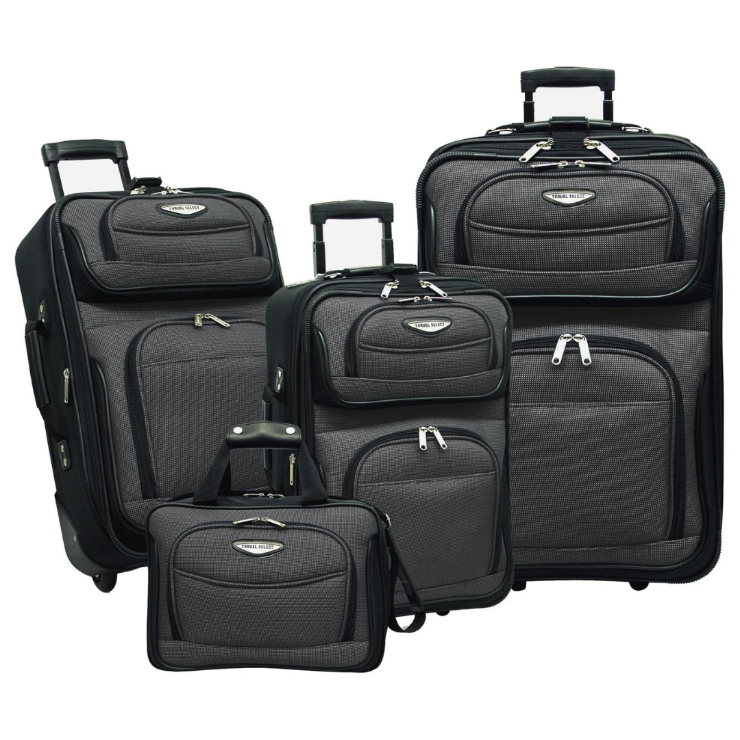 4-Piece Travel Select Amsterdam Expandable Rolling Upright Luggage Set