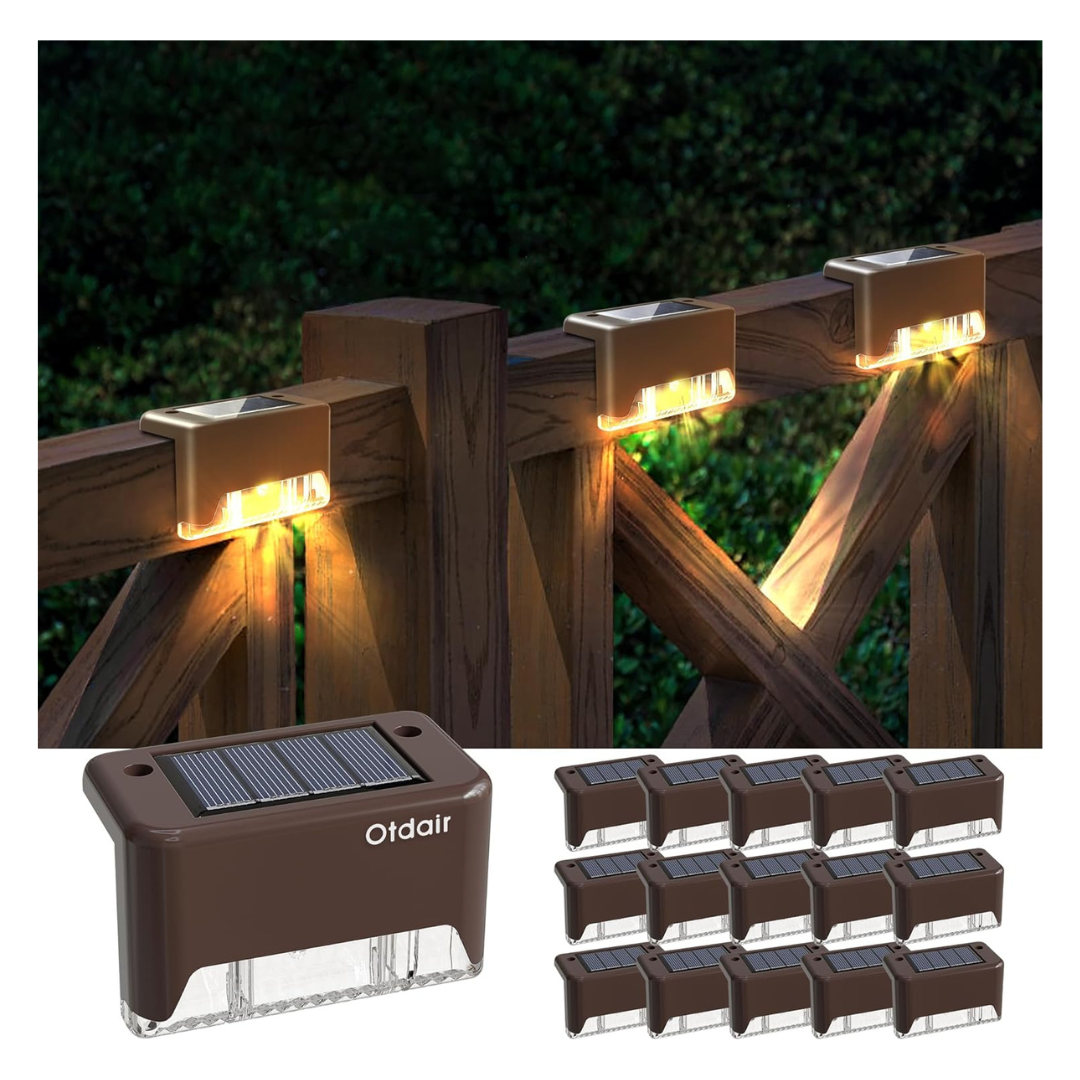 16-Pack Waterproof LED Solar Stair Lights