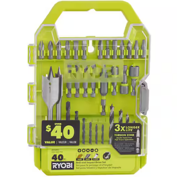 40-Piece Ryobi Drill and Impact Drive Kit