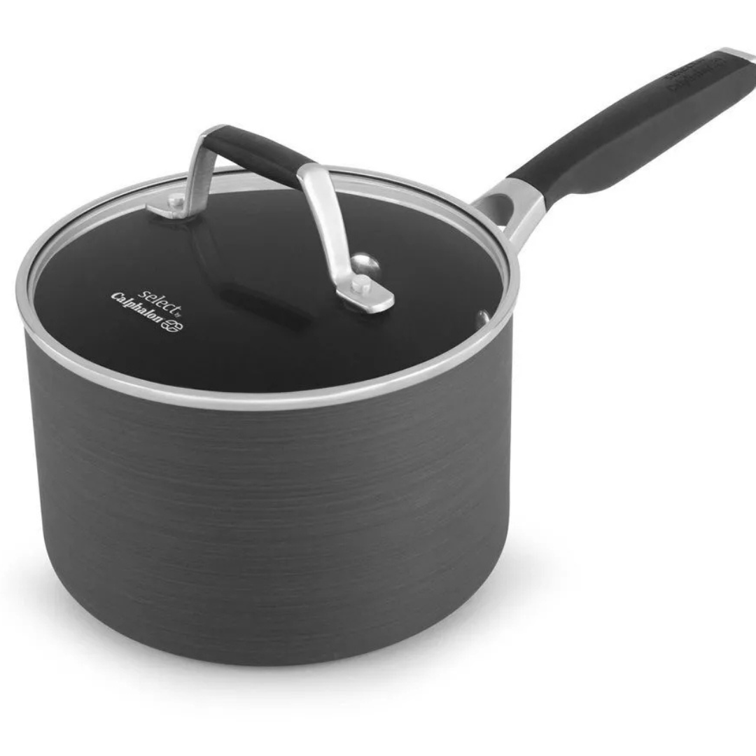 Select by Calphalon Hard-Anodized Nonstick 2.5-Quart Sauce Pan with Cover