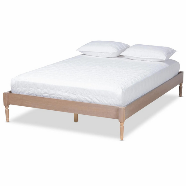 Baxton Studio Colette Antique White King Platform Bed