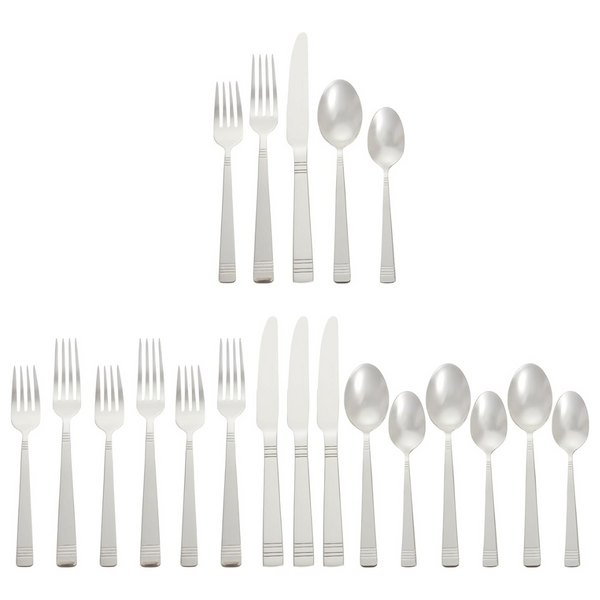 20-Piece Amazon Basics Stainless Steel Bistro Flatware Set