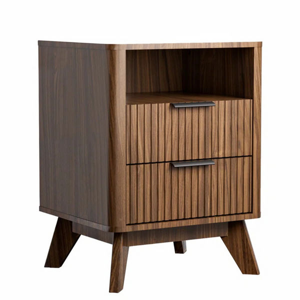 Ebern Designs 24.02'' Lataurus Modern 2-Drawer Wooden Bedside Table