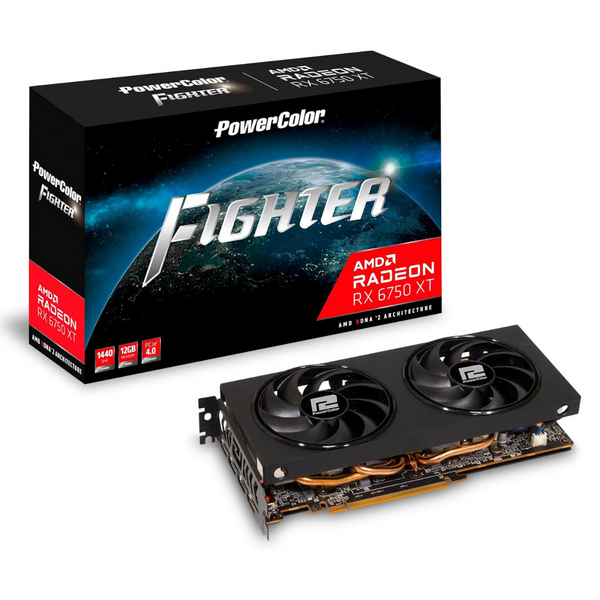 PowerColor Fighter AMD Radeon RX 6750 XT 12GB GDDR6 Graphics Card