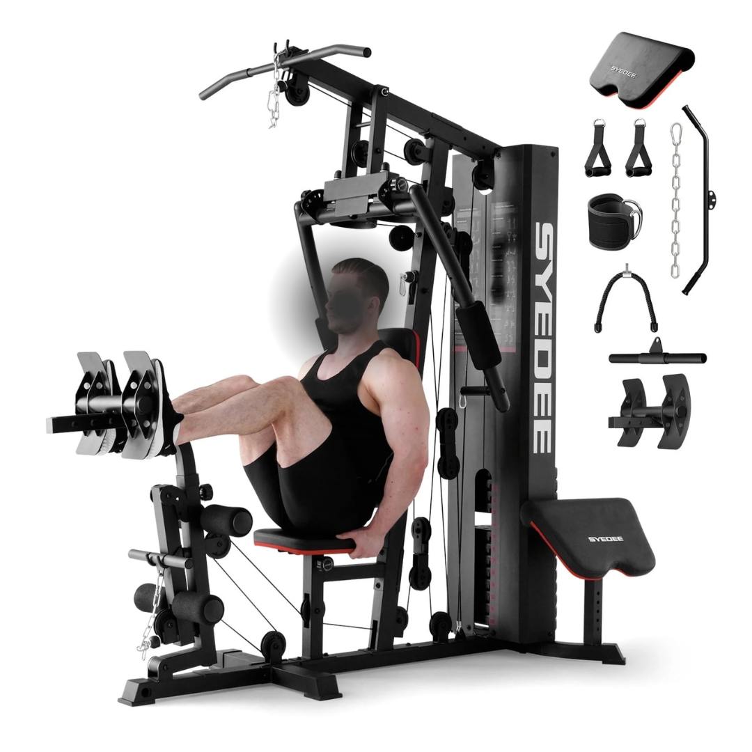 Syedee Home Gym Workout Station With 150LBS Weight Stack