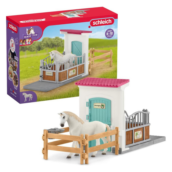 Schleich Horse Club 7-Piece Horse Toy Playset Horse Stall Extension