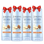 4 Bottles Of Jergens Wet Skin Body Moisturizer With Restoring Argan Oil (10 Fl Oz Bottles)