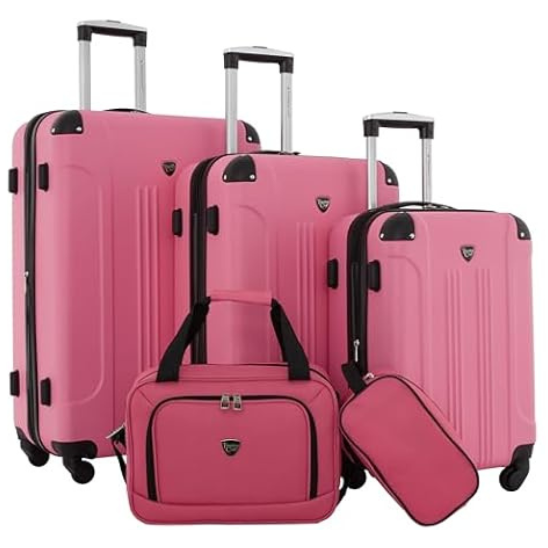 5-Piece Travelers Club Chicago Hardside Expendable Spinner Luggage Set