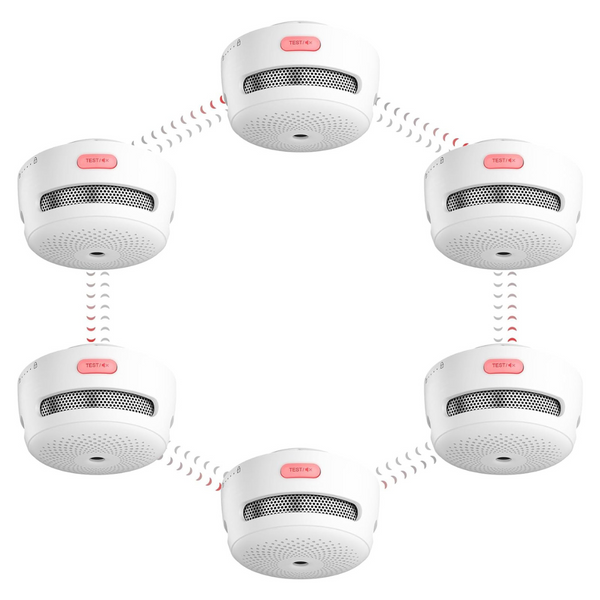 6-Pack X Sense Wireless Interconnected Smoke Detector Fire Alarm