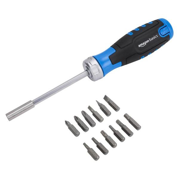 Amazon Basics 12-Piece In-1 Magnetic Ratchet Screwdriver