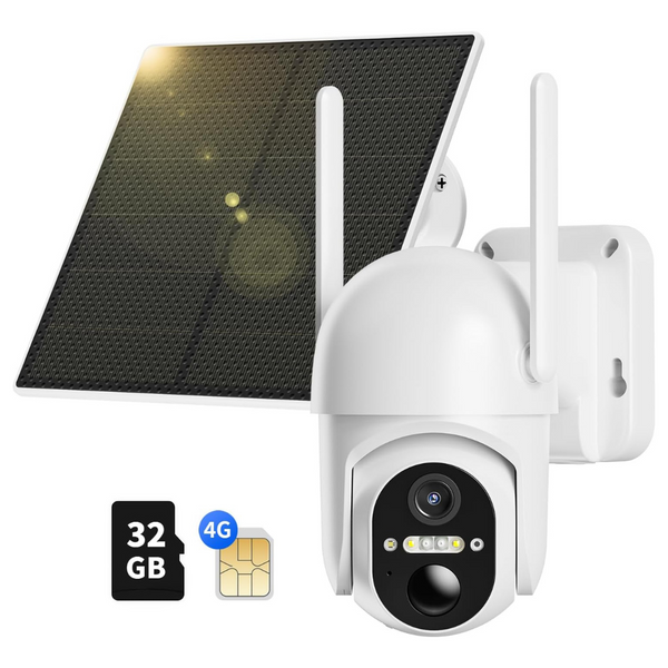 Ebitcam 4G LTE Cellular 2K Live View Solar Security Camera Kit