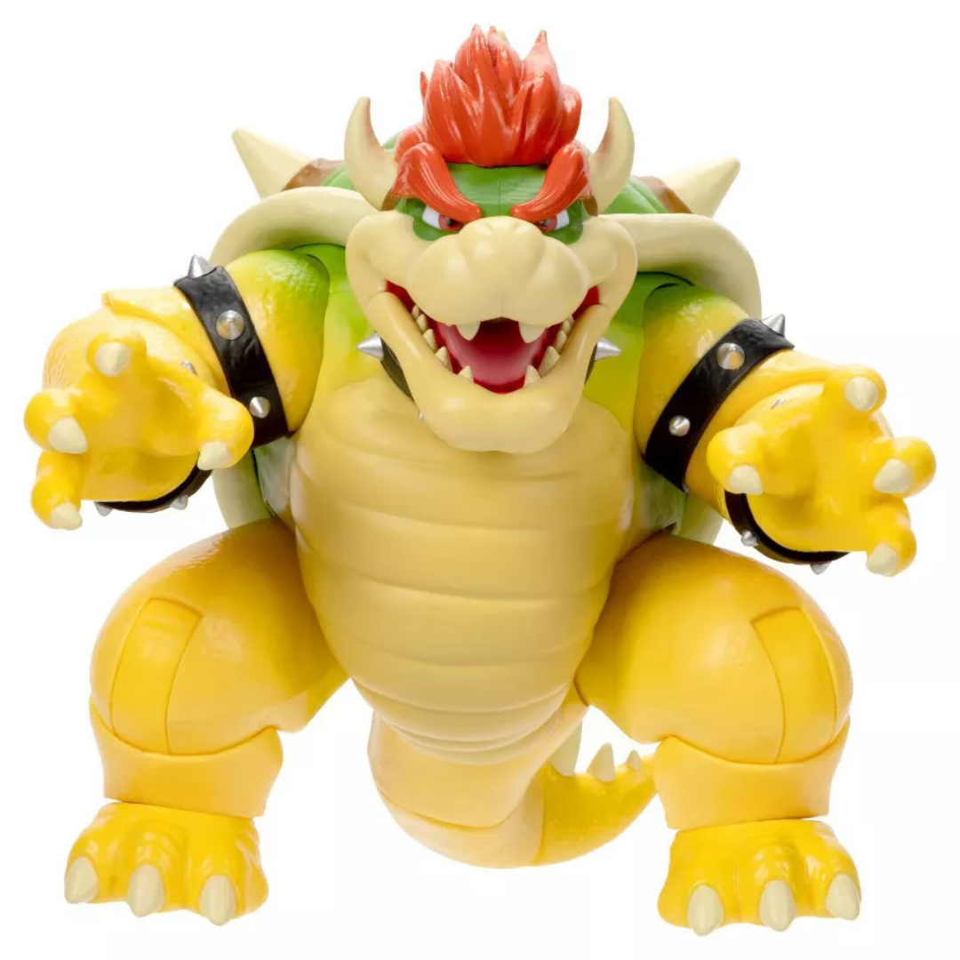 The Super Mario Bros. Movie Bowser Figure with Fire Breathing Effect