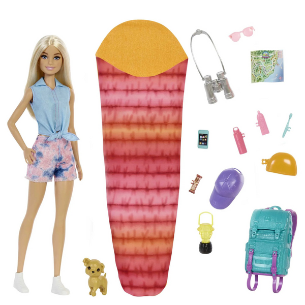 Barbie Malibu 11.5" Camping Doll with Puppy Pet