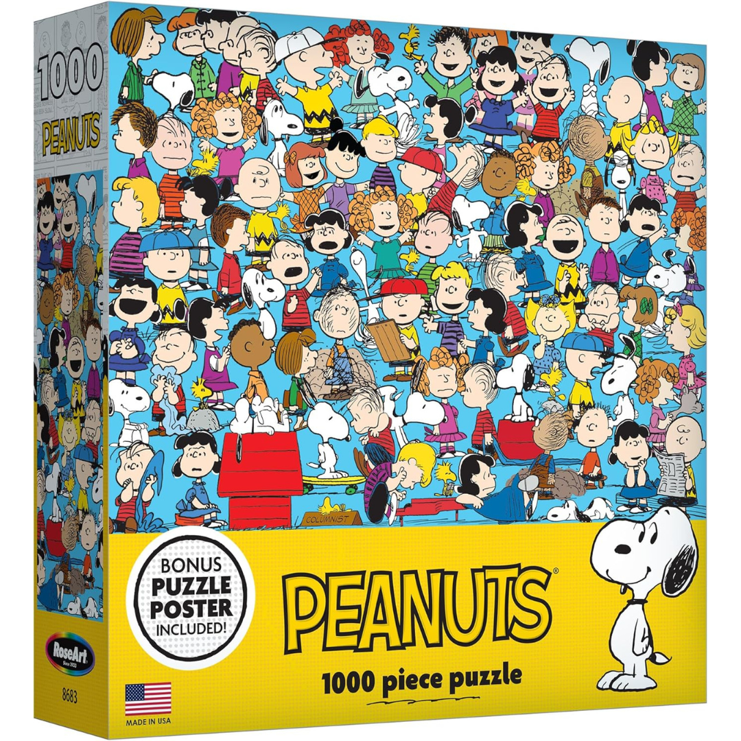 1000-Piece RoseArt Peanuts Cast of Characters Jigsaw Puzzle for Adults