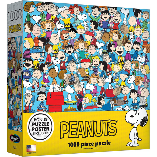 1000-Piece RoseArt Peanuts Cast of Characters Jigsaw Puzzle for Adults