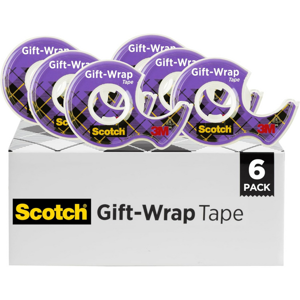 6-Pack Scotch Invisible Gift Wrap Tape (0.75" x 650")