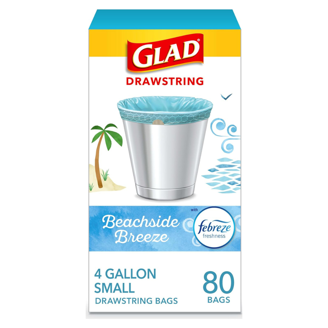 80-Count Glad Odorshield 4-Gal Drawstring Trash Bags