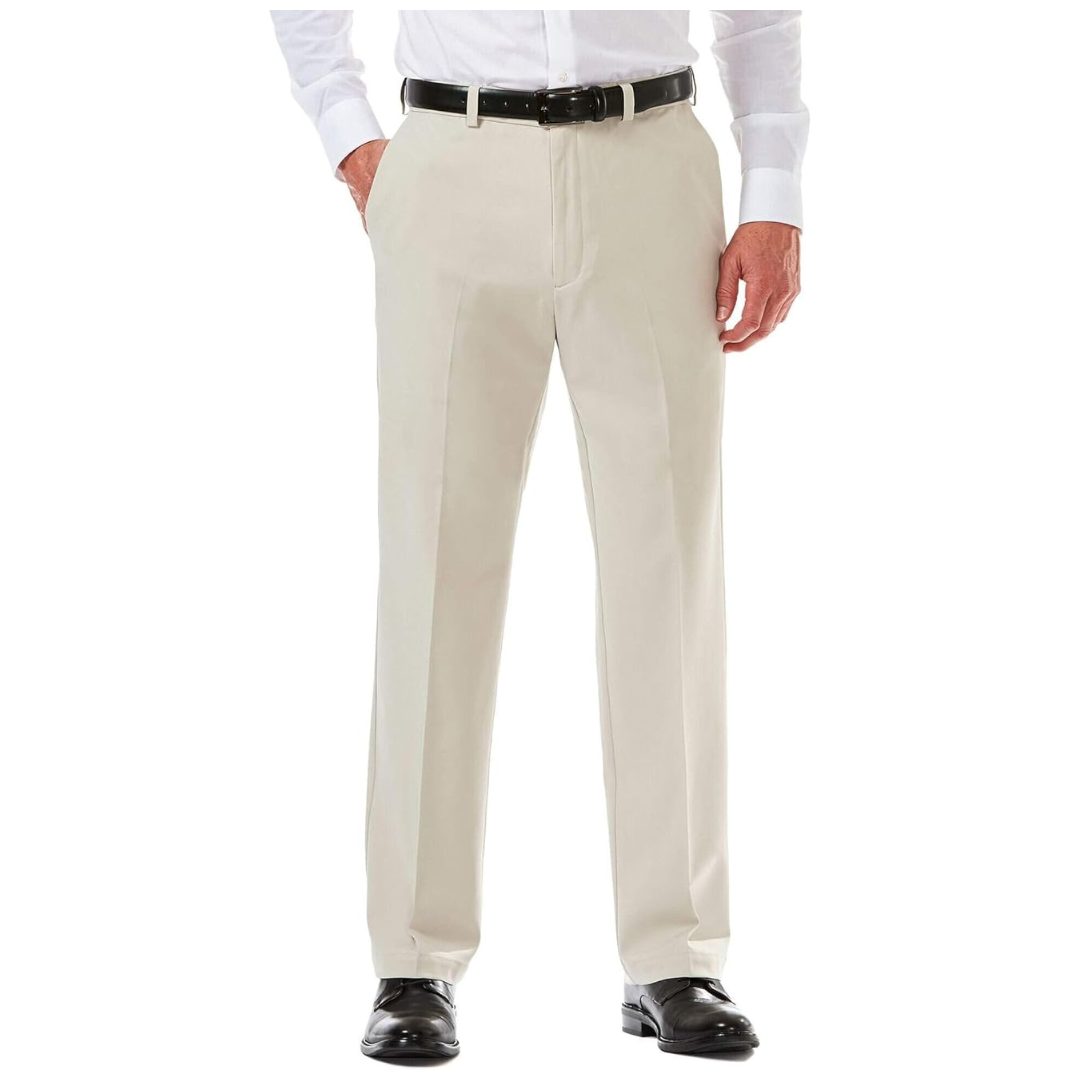 Haggar Cool 18 Pro Classic Fit Flat Front Men's Pant (select colors/sizes)