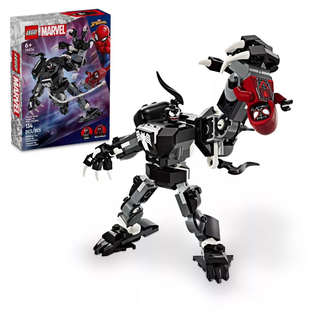 134-Piece LEGO Marvel Venom Mech Armor Vs. Miles Morales Toy Set (76276)