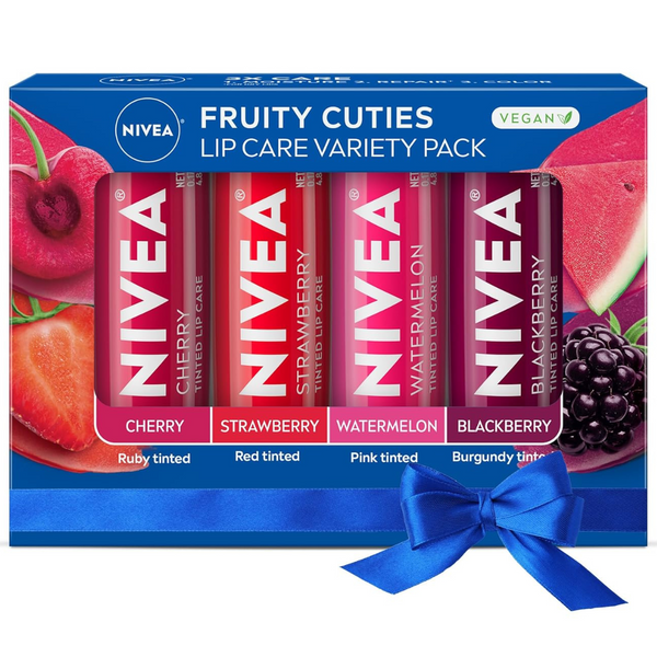 4-Pack Nivea Lip Care Fruit Variety Pack