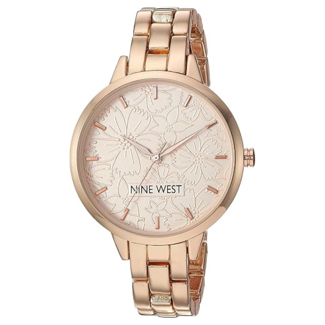 Nine West Women's NW/2226RGRG Rose Gold-Tone Bracelet Watch