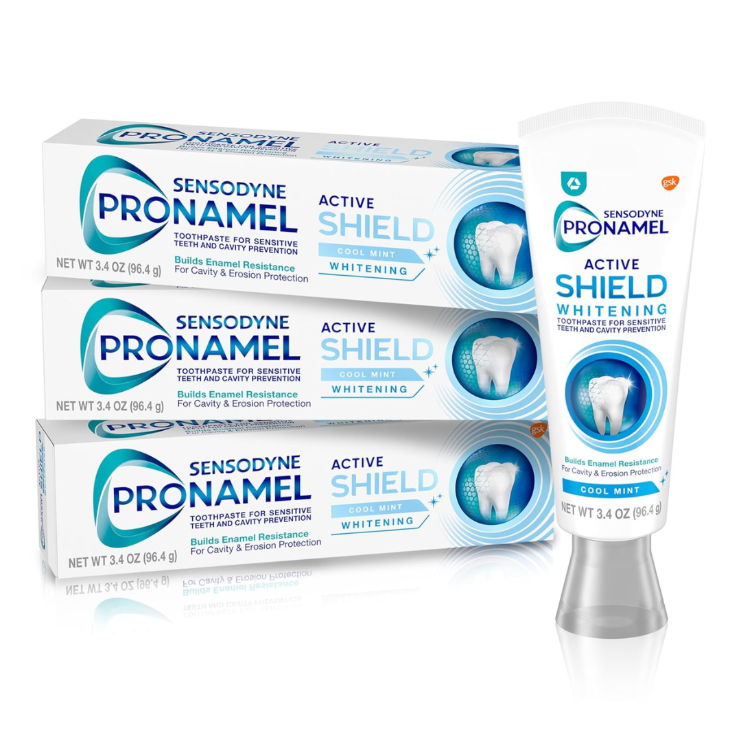 3-Pack Sensodyne Pronamel Active Shield Whitening Enamel Toothpaste