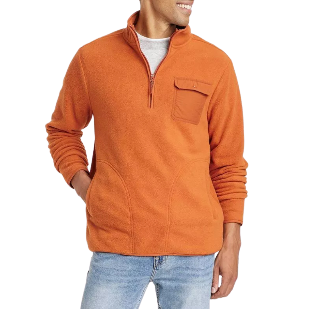 Goodfellow & Co Men's Half Length Zipper Kangaroo Pocket Sweatshirts (4 Colors)