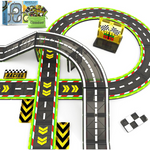 STEM Learning Magnetic Tiles Racing Track & City Road Montessori Toys