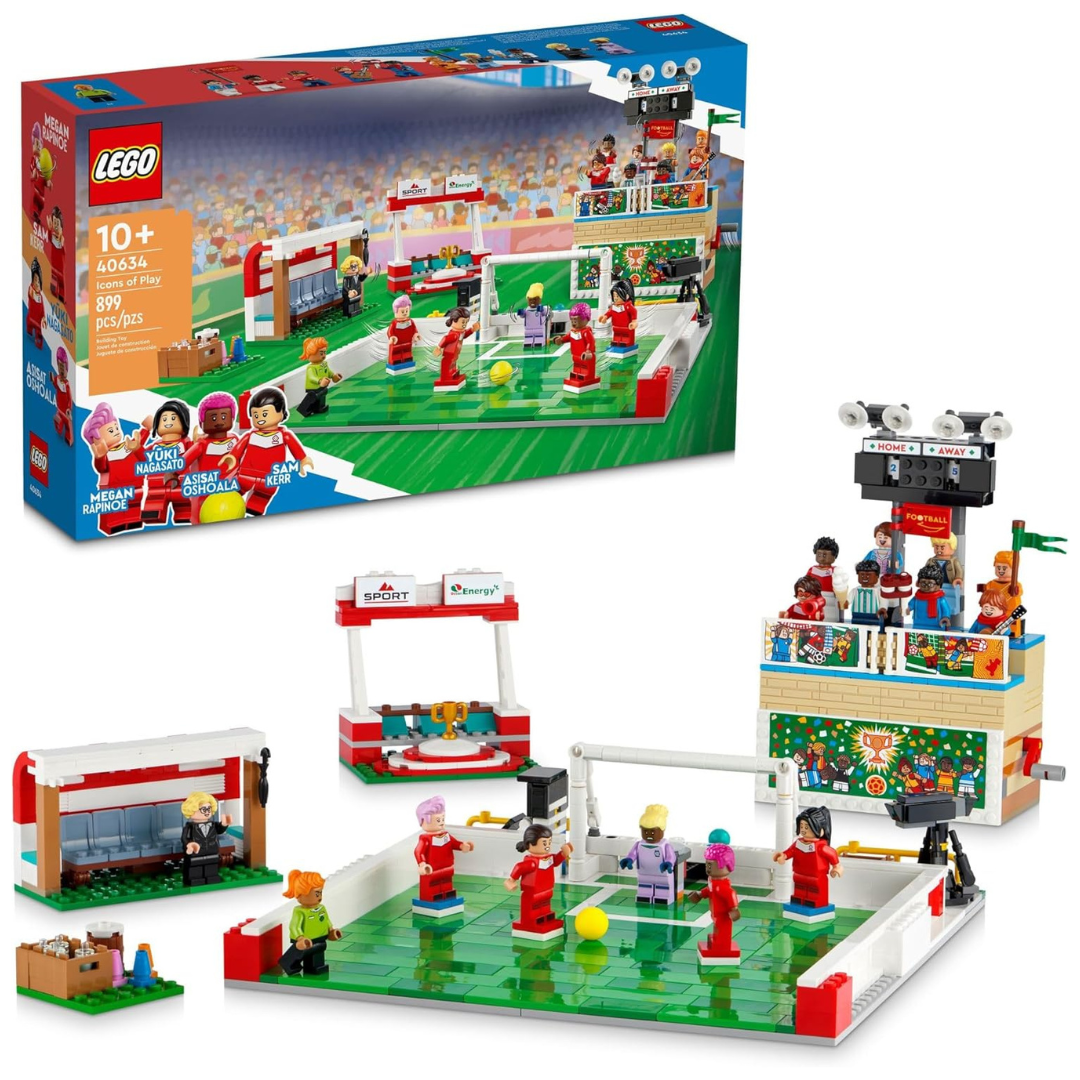 Lego Icons Of Play Soccer Toy, Detailed Building Set, 40634