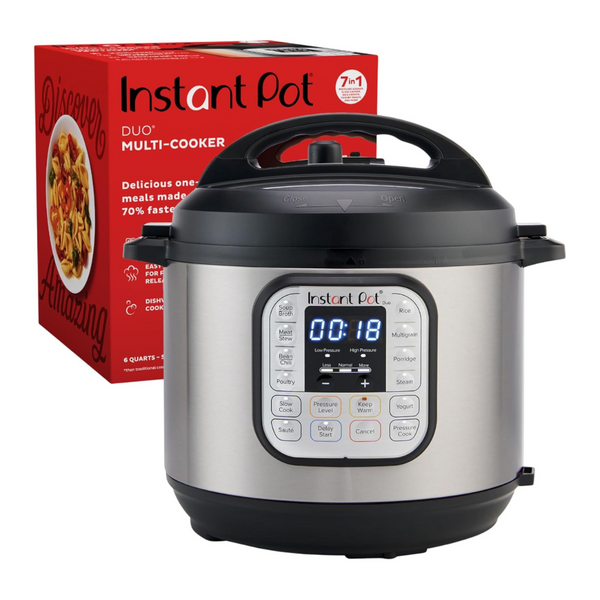 6-Quart Instant Pot DUO60 7-In-1 Multi-Use Electric Pressure Cooker