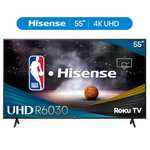 Hisense 55R6030N 55" 4K Ultra HDR Smart Roku TV (2024)