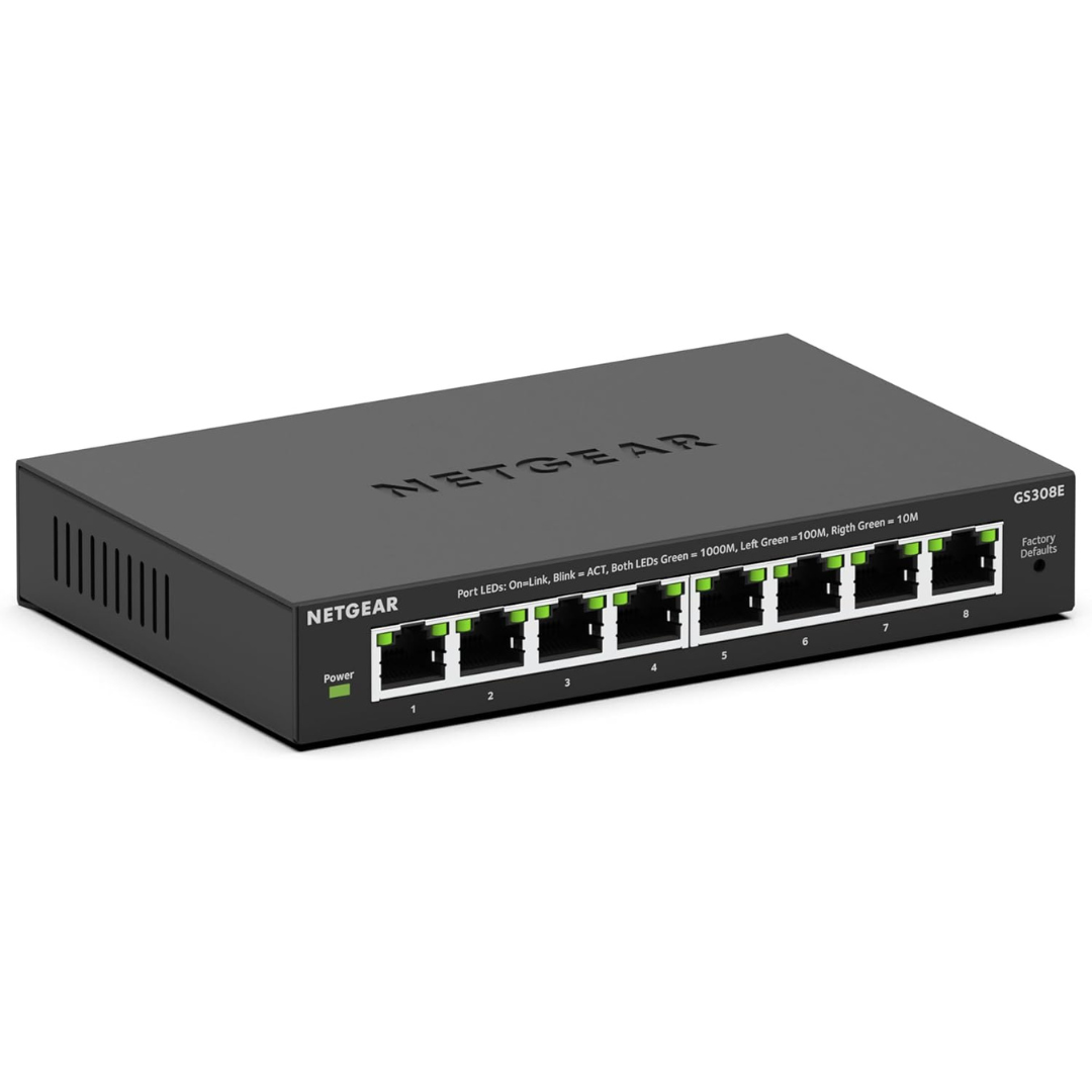 NETGEAR 8-Port Gigabit Ethernet Plus Switch (GS308E)