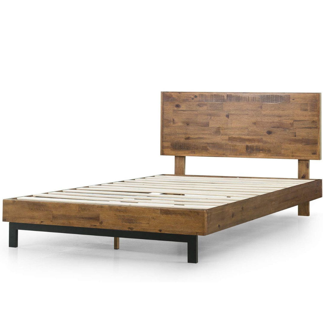 Zinus Tricia Wood Platform Bed Frame with Adjustable Headboard (King)