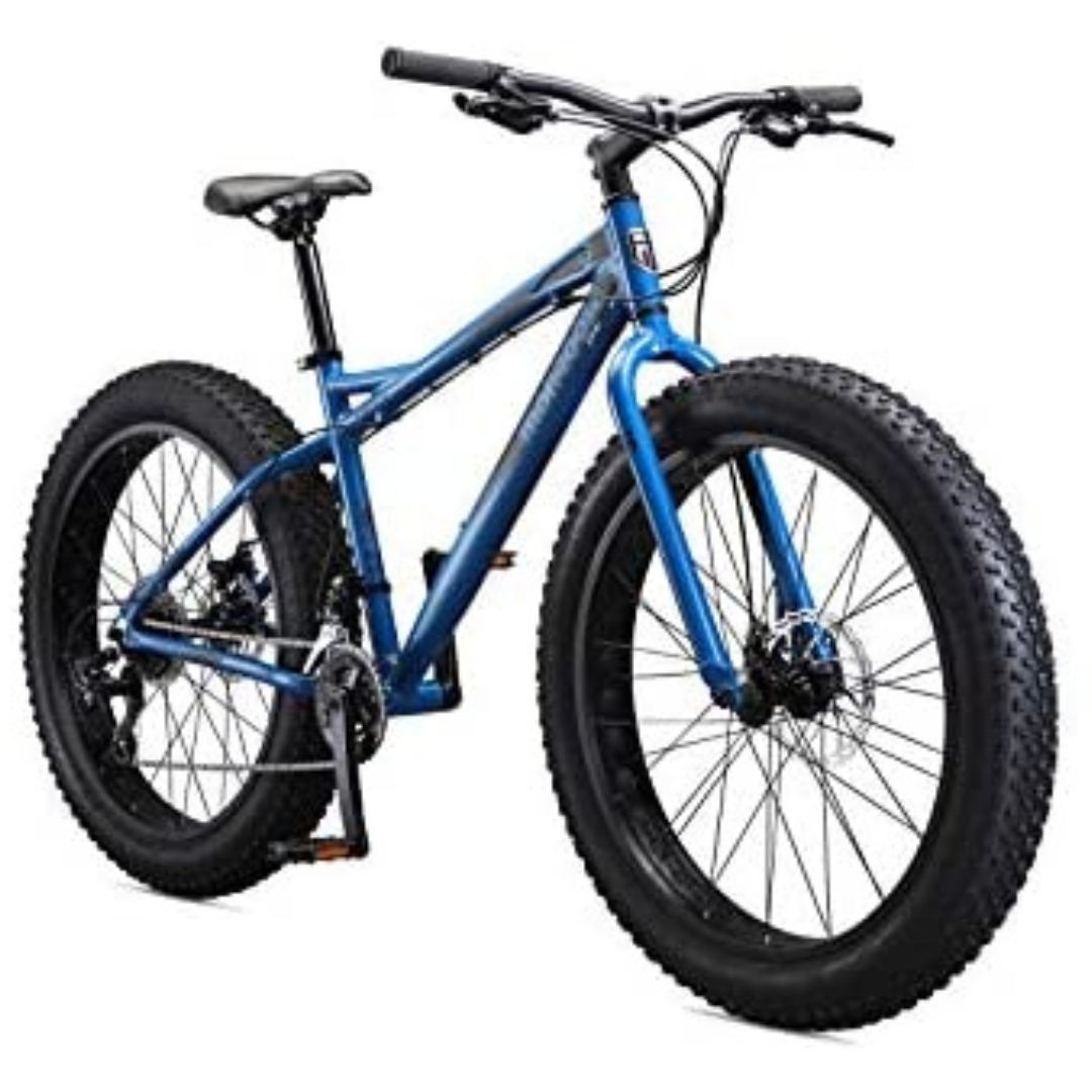 Mongoose Juneau Unisex Fat Tire Mountain Bike with 16-Speed Shifters