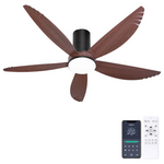 Ohniyou 58" Indoor Outdoor Flush Mount Ceiling Fans With Lights