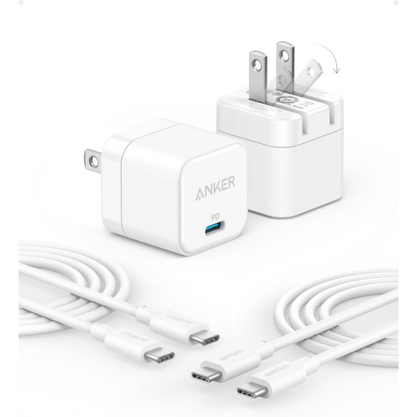 2-Pack Anker 20W PowerPort III USB-C Chargers With USB-C Cables