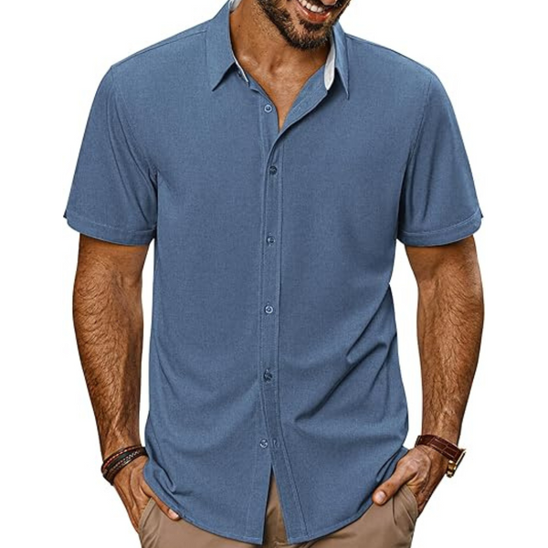 PJ Paul Jones Men's Short Sleeve Wrinkle Free Summer Beach Shirt (Various)