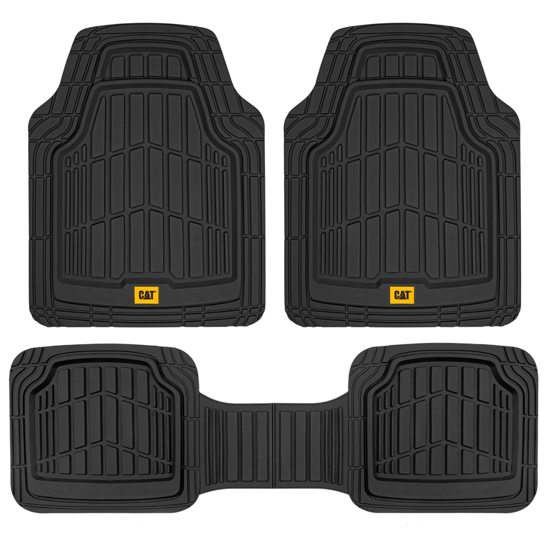 3-Piece Cat ToughRide Heavy-Duty Rubber All Season Floor Mats