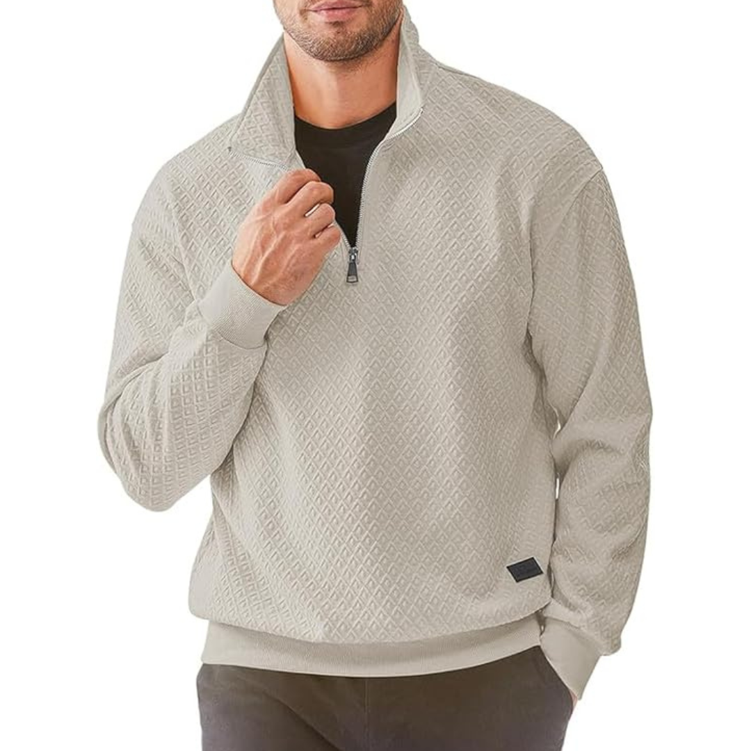 Men's Long Sleeve Solid Slim Fit Mock Neck Sweatshirt (Various)