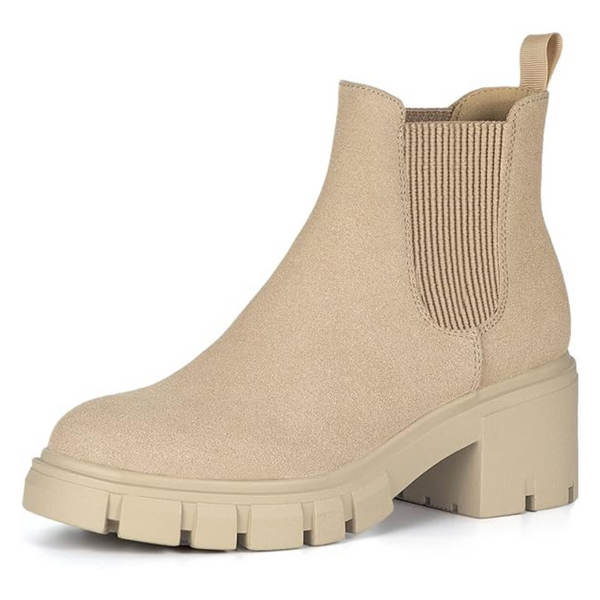 Athlefit Women's Lug Sole Chelsea Boots