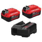 2-Pack Craftsman 20V Lithium-ion Power Tool Battery With Charger