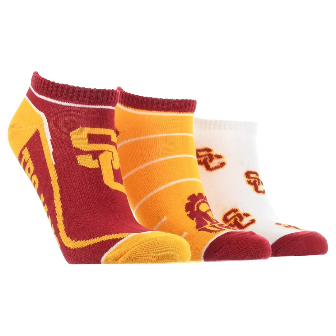 3-Pack TCK USC Trojans No Show Low Cut Socks