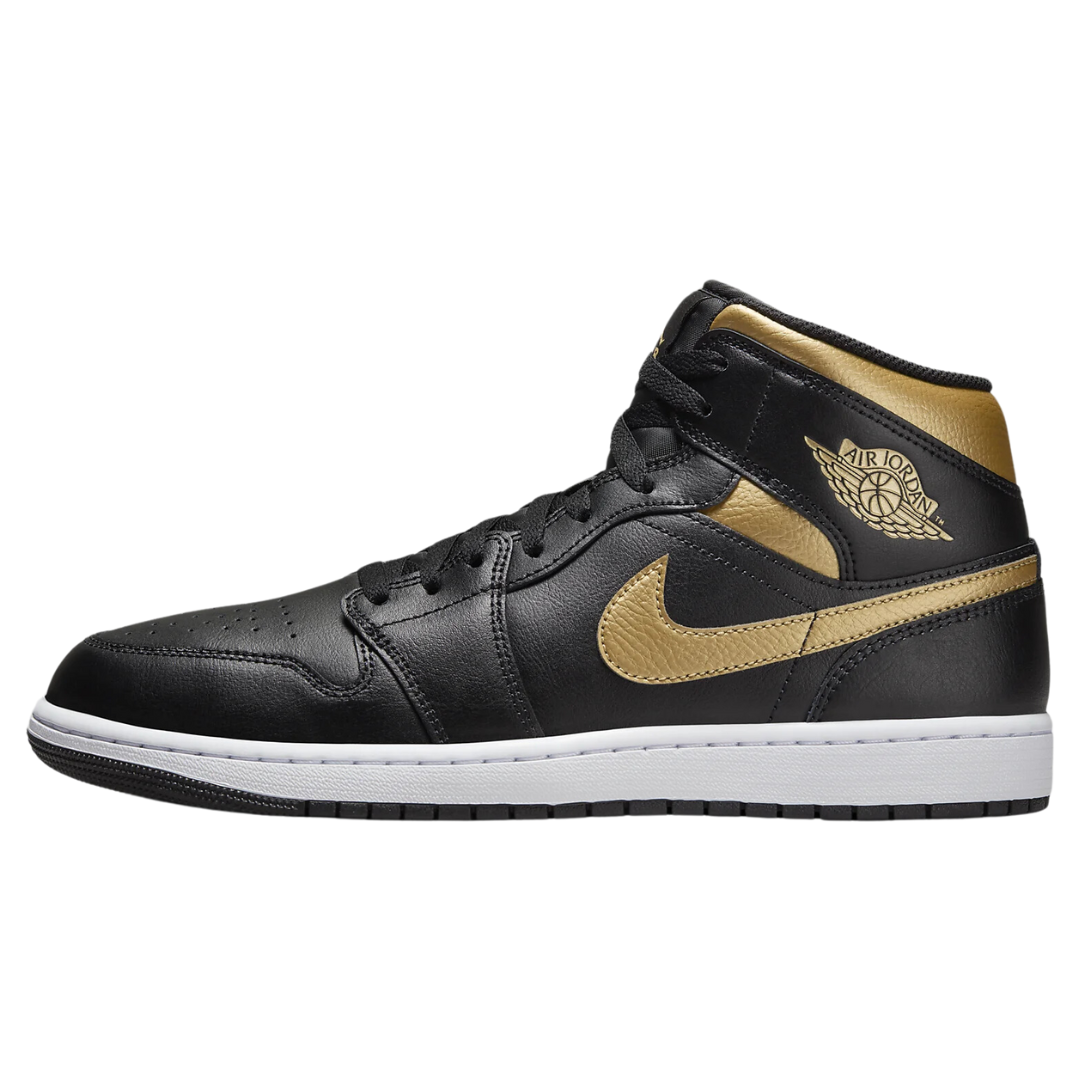 Nike Men's Air Jordan 1 Mid Shoes (Metallic Gold)