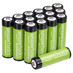 16-Pack Amazon Basics 2000 mAh AA Rechargeable NiMH Batteries