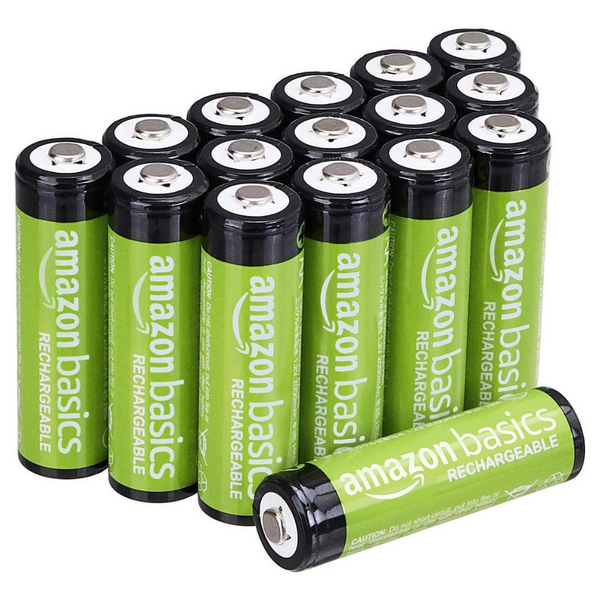 16-Pack Amazon Basics 2000 mAh AA Rechargeable NiMH Batteries