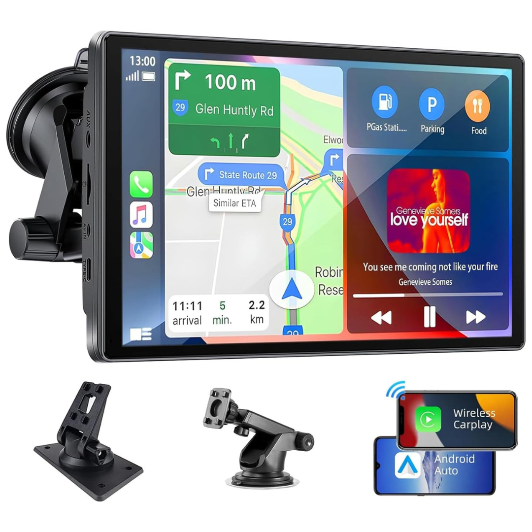 Wireless 7" Touch Screen Car Stereo w/Carplay & Android Auto