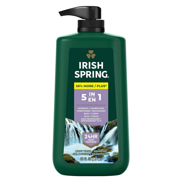 Irish Spring 5 In 1 Body Wash (30 Oz Pump)