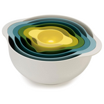 Joseph Joseph Duo 6-Piece Compact Food Preparation Set With Mixing Bowls, Measuring Cups And Colander