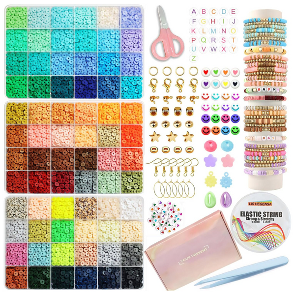 10,000 Pcs Clay Bead Bracelet Making Kit